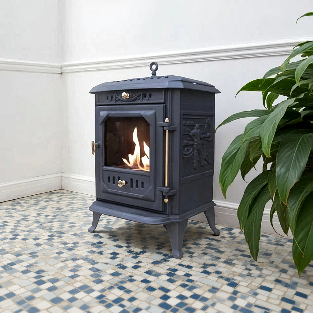 ScandiFlames Ulvik Cast Iron Freestanding Bioethanol Fireplace