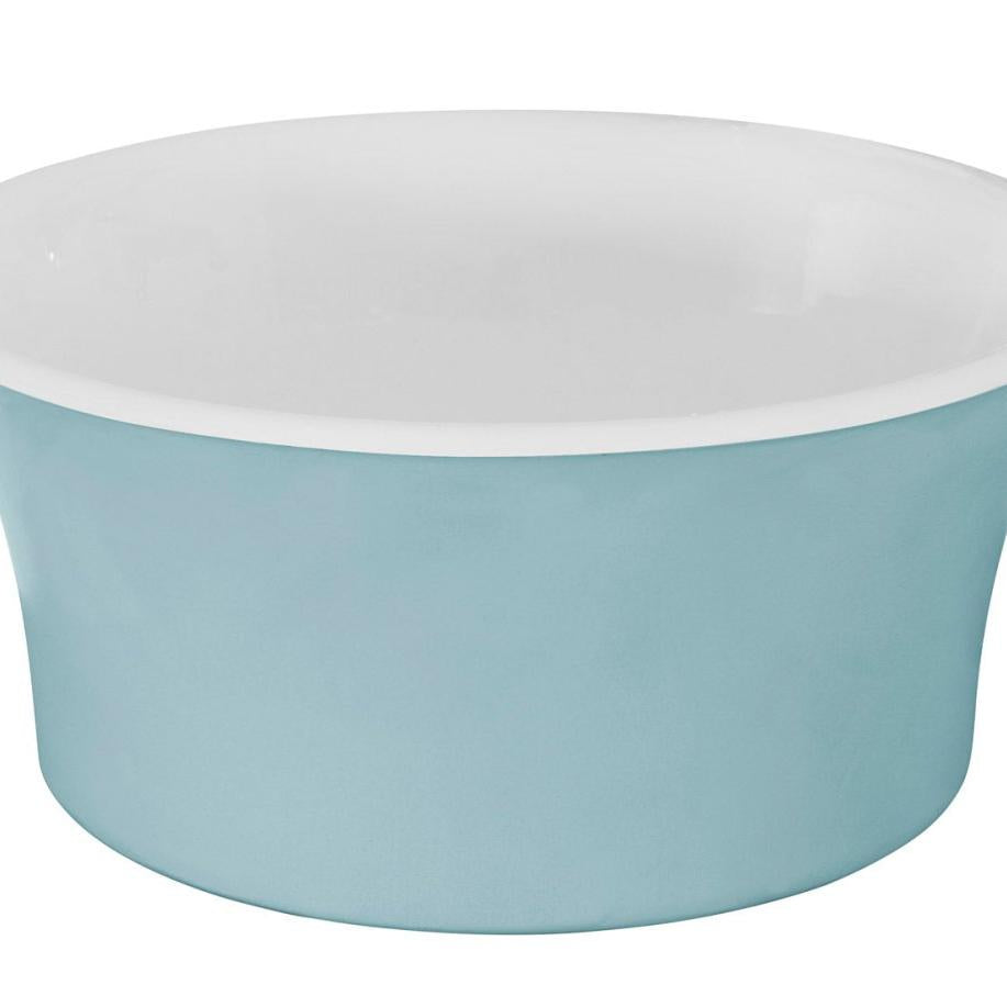 Hurlingham Cast Iron Tub Basin - Ice Cold Spice | Farrow & Ball Blue Ground H170 x W366 x D366