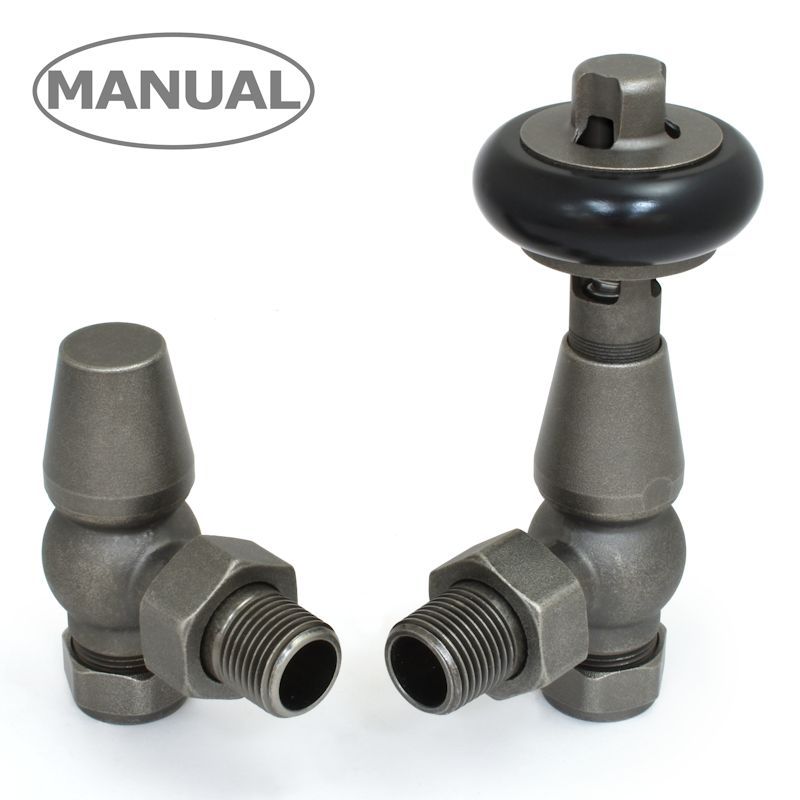 DQ Luxury Enzo Manual Angled Radiator Valves | 5 colours