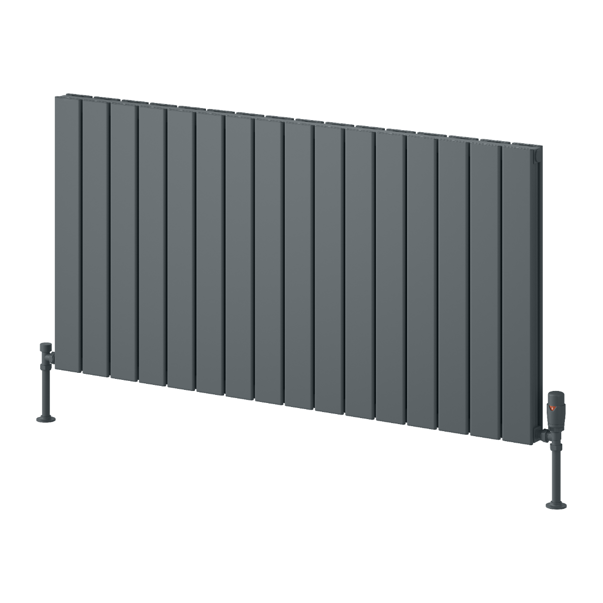 Reina Piatto Aluminium Horizontal Double Panel Radiator | 2 colours, 6 sizes
