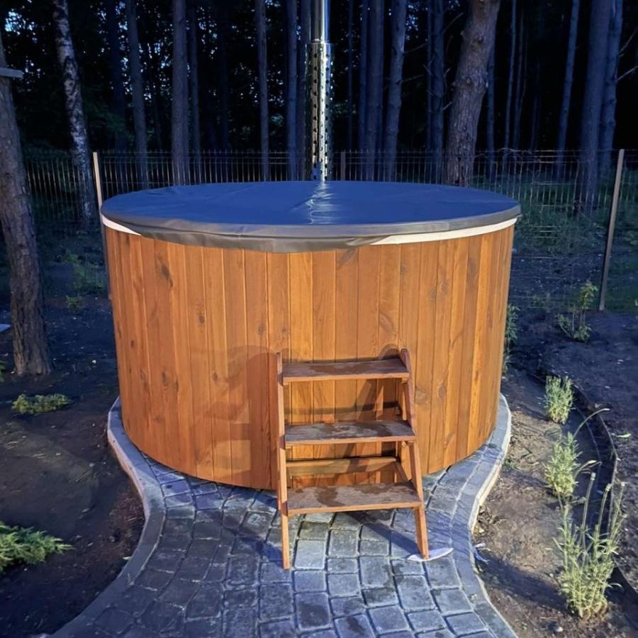 Polar Spa Elite 220 Wood Fired Hot Tub & Cold Plunge (6 - 8 People) in Thermo Pine Dark