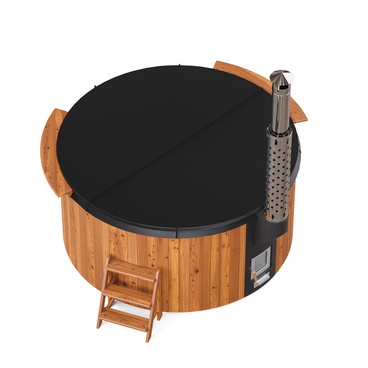 Polar Spa Elite 220 Wood Fired Hot Tub & Cold Plunge (6 - 8 People) in Thermo Pine Light