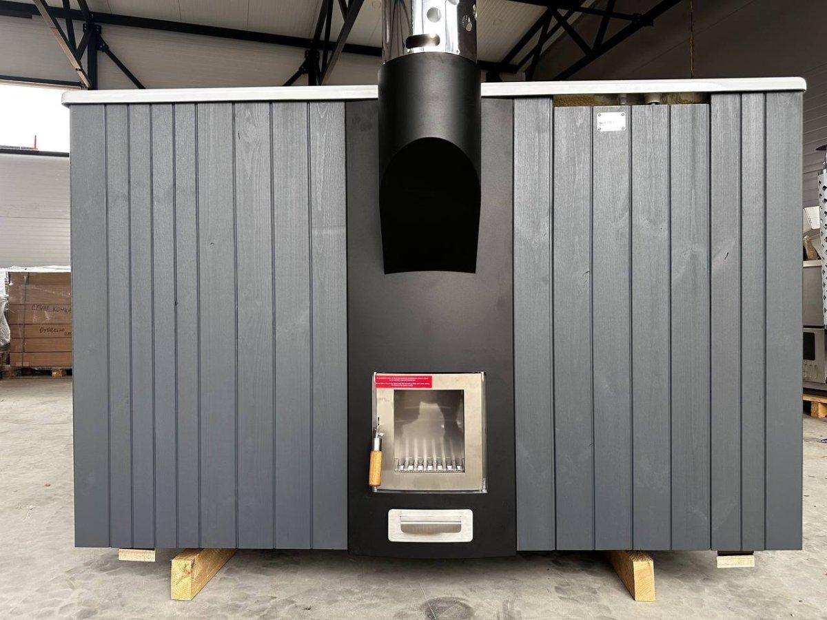 Polar Spa Elite Quattro 180 Wood Fired Hot Tub & Cold Plunge (2 - 4 People) in Thermo Pine Dark
