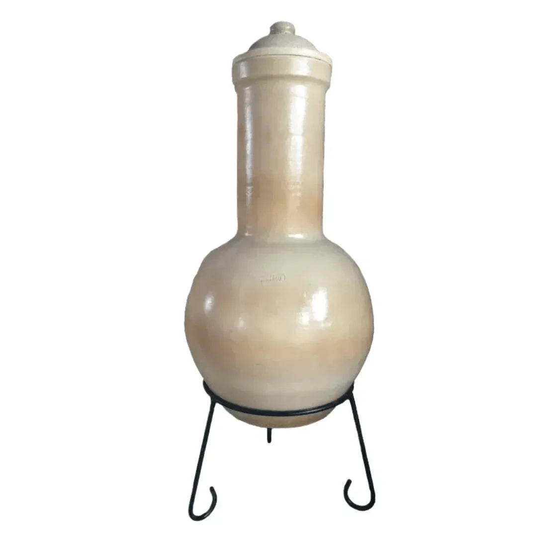 Gardeco Sempra Glazed Cappuccino Large Mexican Chimenea