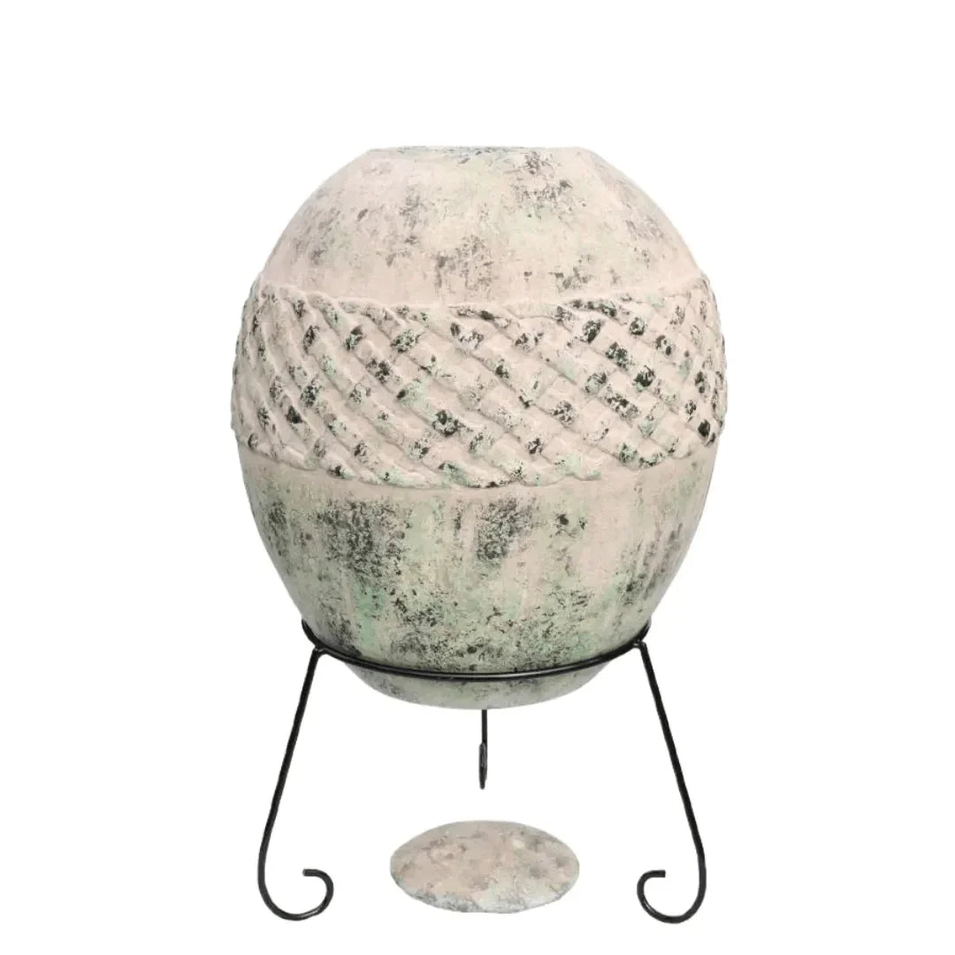 Gardeco Haeddyn Authentic Mexican Chimenea With Celtic Design Motif