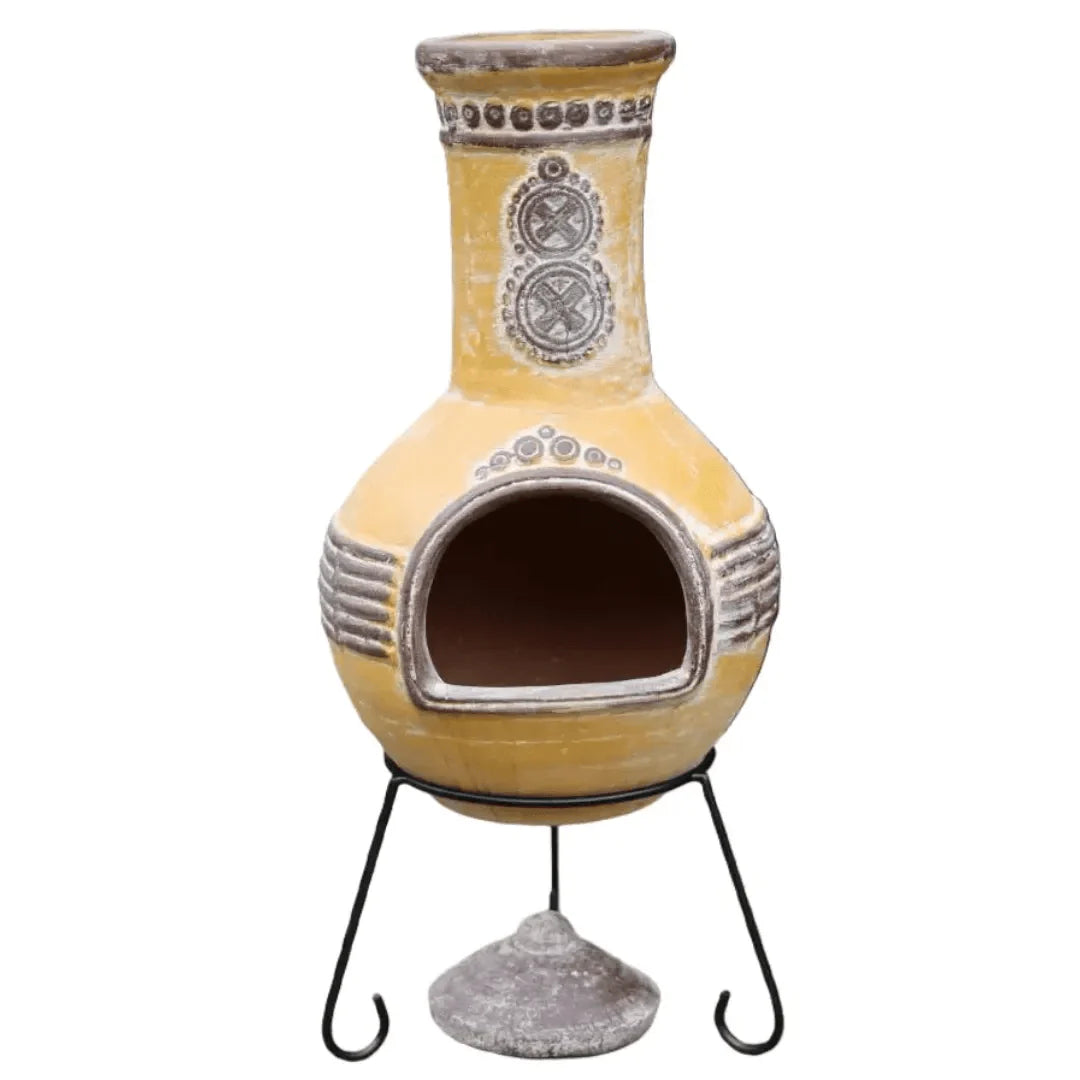 Gardeco Yellow Azteca Authentic Mexican Chimenea