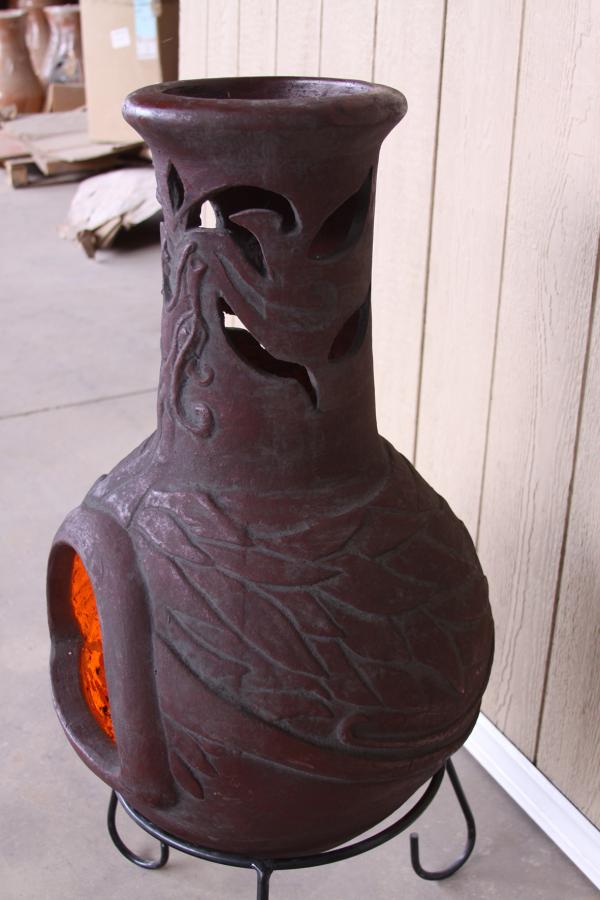 Gardeco Burgundy Wyre EL Dragon Authentic Mexican Chimenea