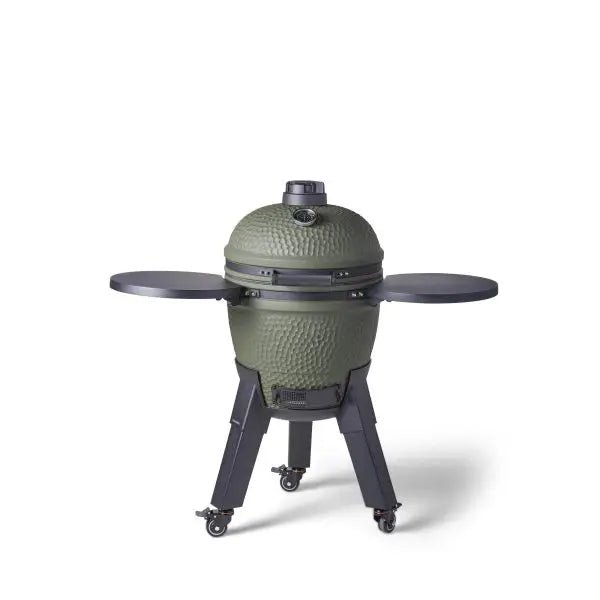 Moddern Kamado Complete Metal BBQ Set - outdoor grill - Ice Cold Spice | Olive Green and Black (Base & Legs)