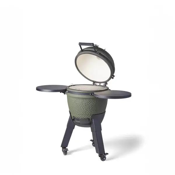 Moddern Kamado Complete Metal BBQ Set - outdoor grill - Ice Cold Spice | Olive Green and Black (Base & Legs)