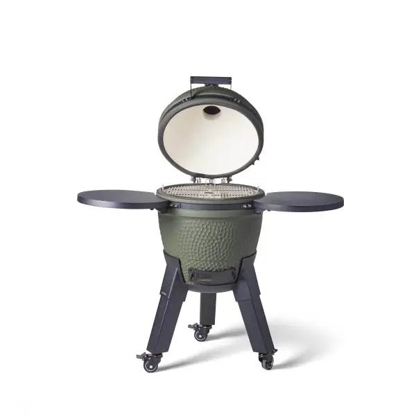 Moddern Kamado Complete Metal BBQ Set - outdoor grill - Ice Cold Spice | Olive Green and Marble - Look (Legs)