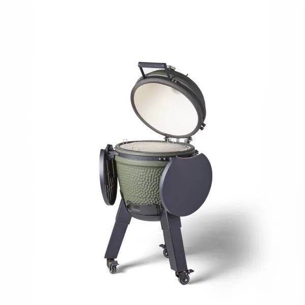 Moddern Kamado Complete Metal BBQ Set - outdoor grill - Ice Cold Spice | Olive Green and Marble - Look (Legs)