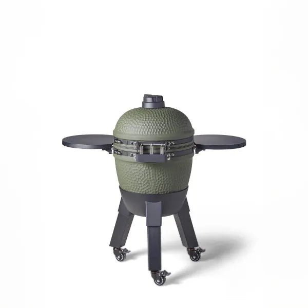 Moddern Kamado Complete Metal BBQ Set - outdoor grill - Ice Cold Spice | Olive Green and Black (Base & Legs)