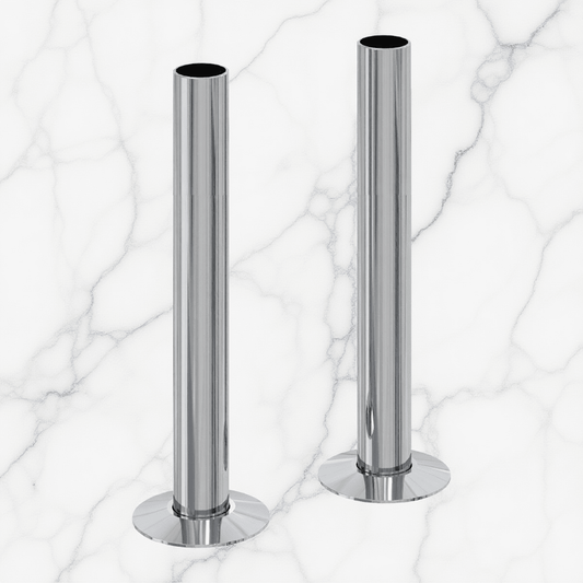 Reina 130mm Pipe Sleeve Kit Chrome in Chrome
