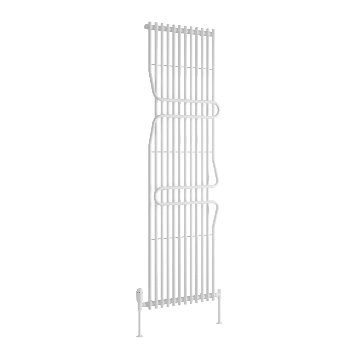 Reina Aletta Steel Vertical Bathroom Radiator 1800H x 500W in 1800H x 500W