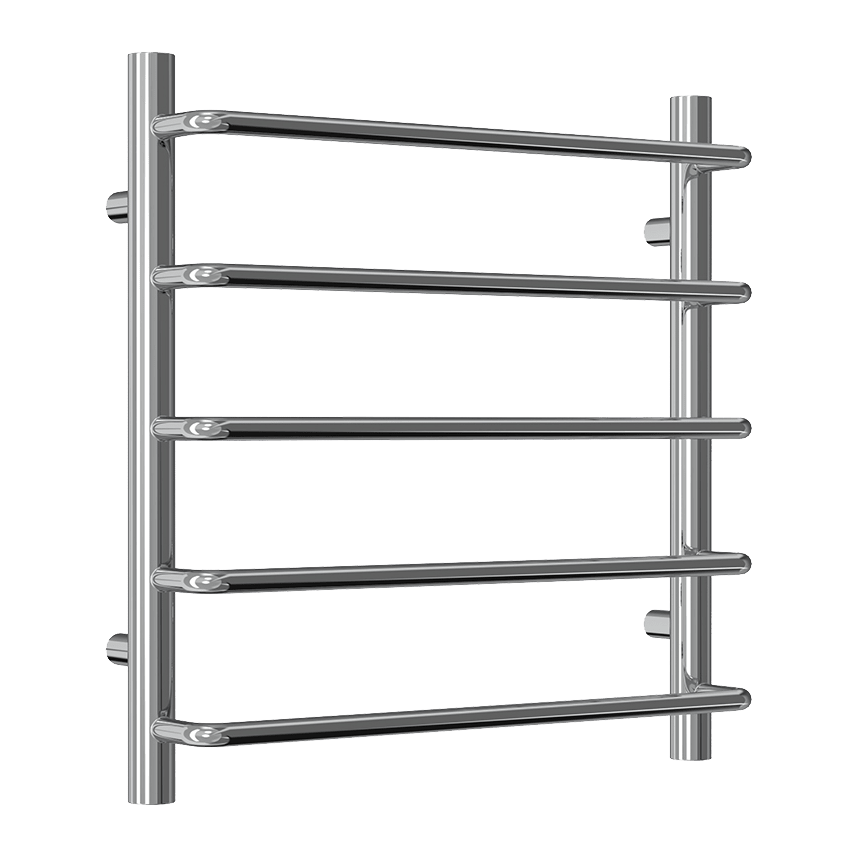Reina Aliano Steel Wall Mounted Chrome Silver Towel Radiator in 500H x 500W