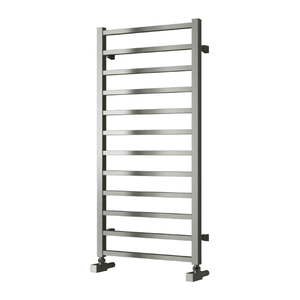 Reina Arden Square Tube Steel Radiator in Brushed Stainless Steel in 1000H x 500W