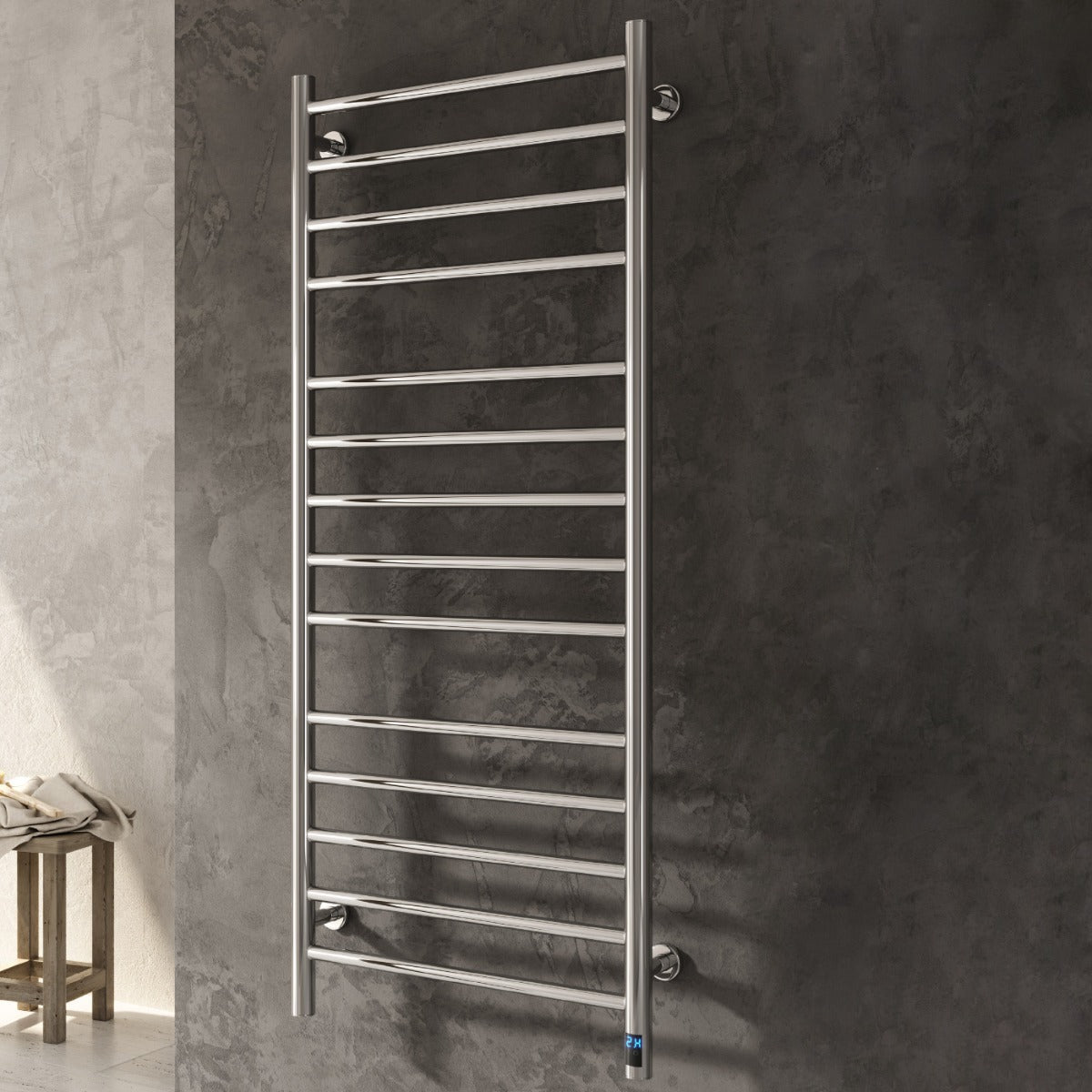 Reina Arnage Dry Electric Stainless Steel Stylish Towel Radiator in 1200H x 500W