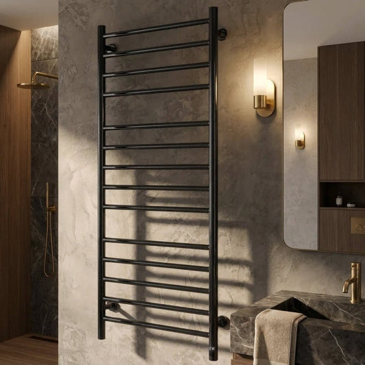 Reina Arnage Dry Electric Stainless Steel Stylish Towel Radiator in 1200H x 500W