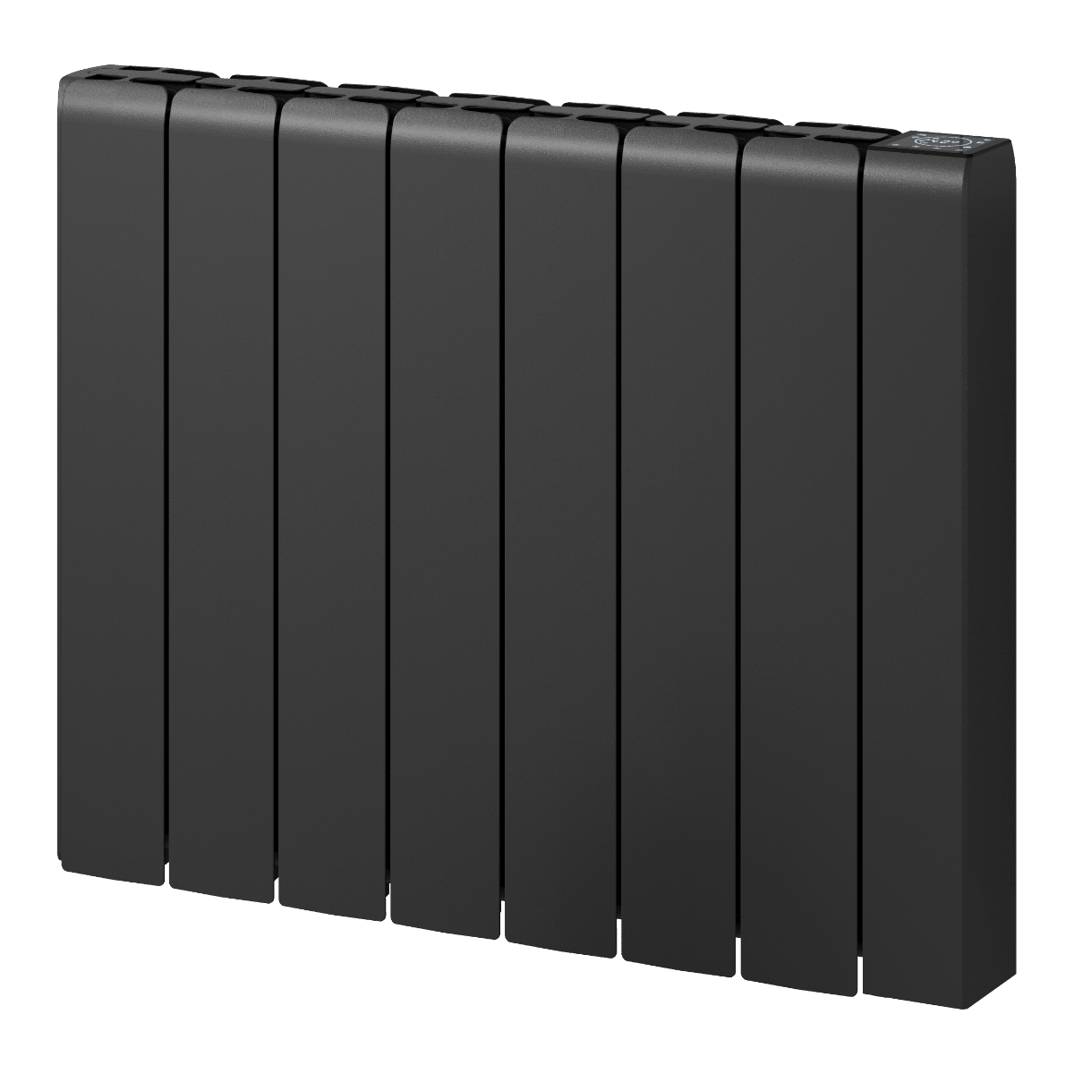 Reina Aron Minimalist Horizontal Electric Aluminium Radiator in Black