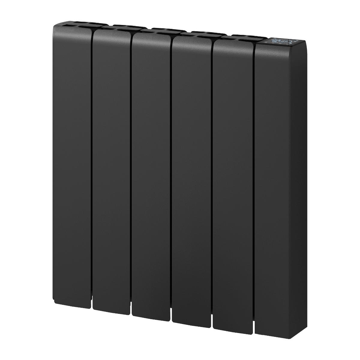 Reina Aron Minimalist Horizontal Electric Aluminium Radiator in Black