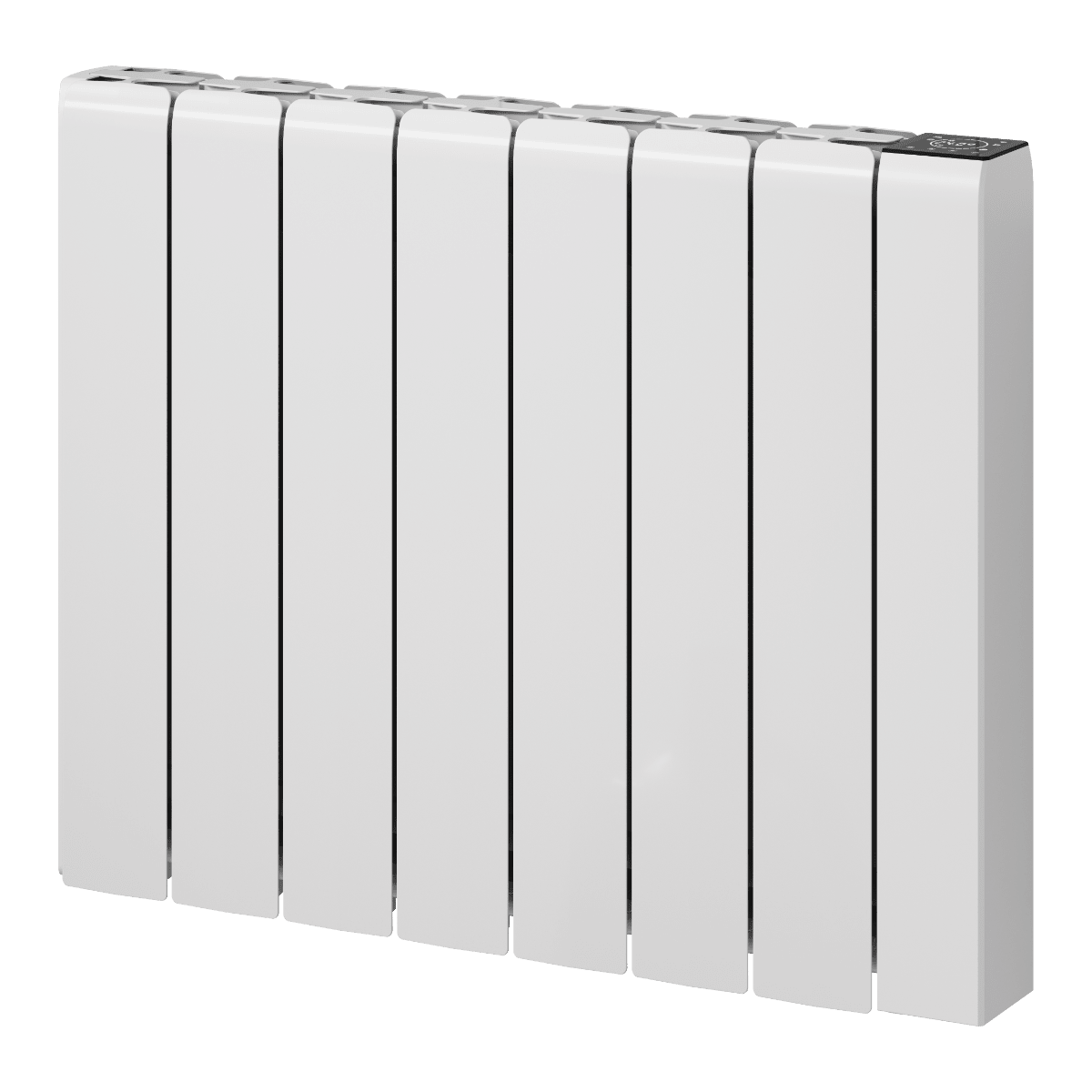 Reina Aron Minimalist Horizontal Electric Aluminium Radiator in White