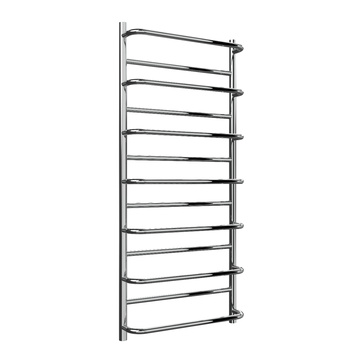 Reina Belbo Stainless Steel Heated Towel Rail in Polished Stainless Steel in 1180H x 530W