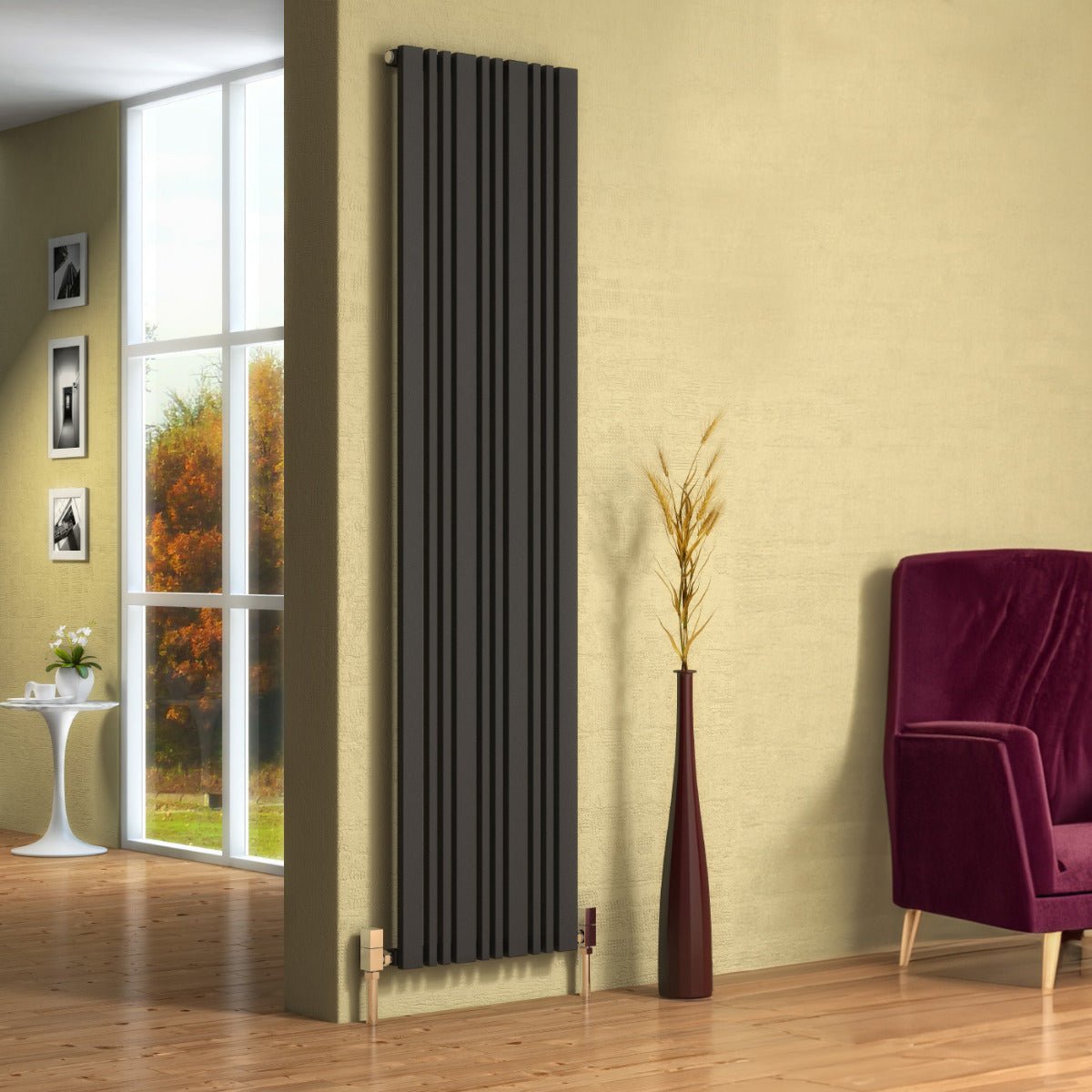 Reina Bonera Tall Modern Vertical Radiator in 1800H x 324W