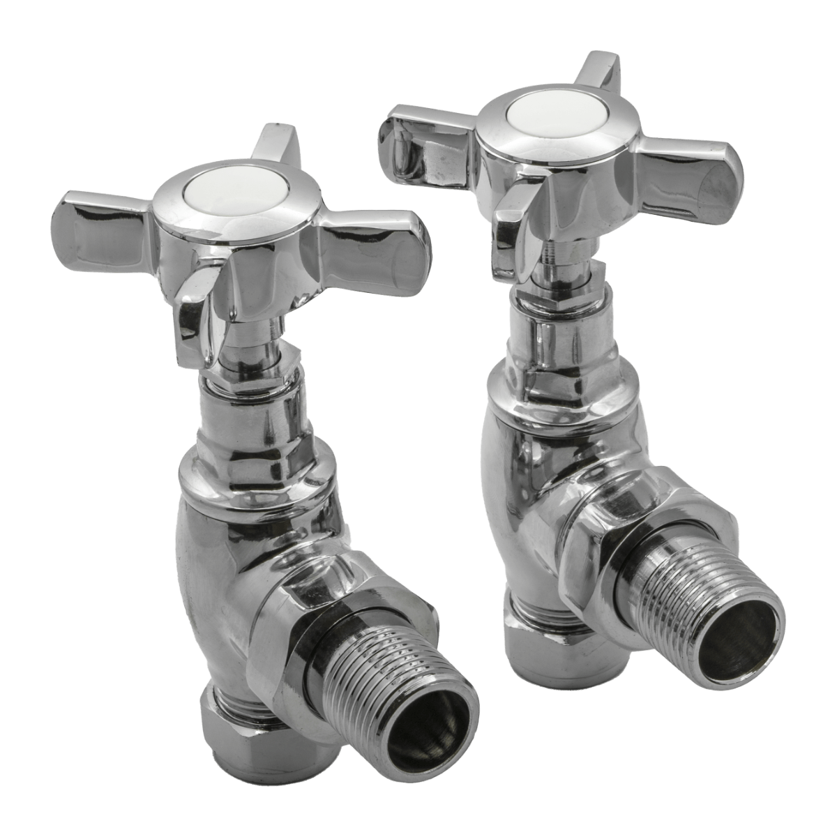 Reina Bronte Angled Valves Chrome in Chrome