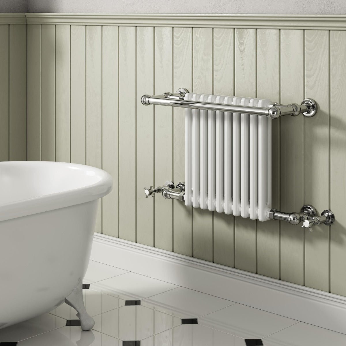 Reina Camden Traditional Column Bathroom Radiator in 505H x 675W