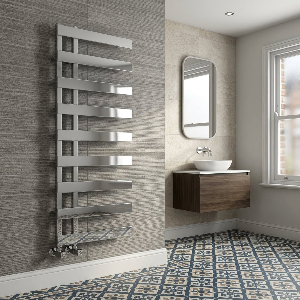 Reina Capelli Stainless Steel Towel Radiator in 800H x 500W