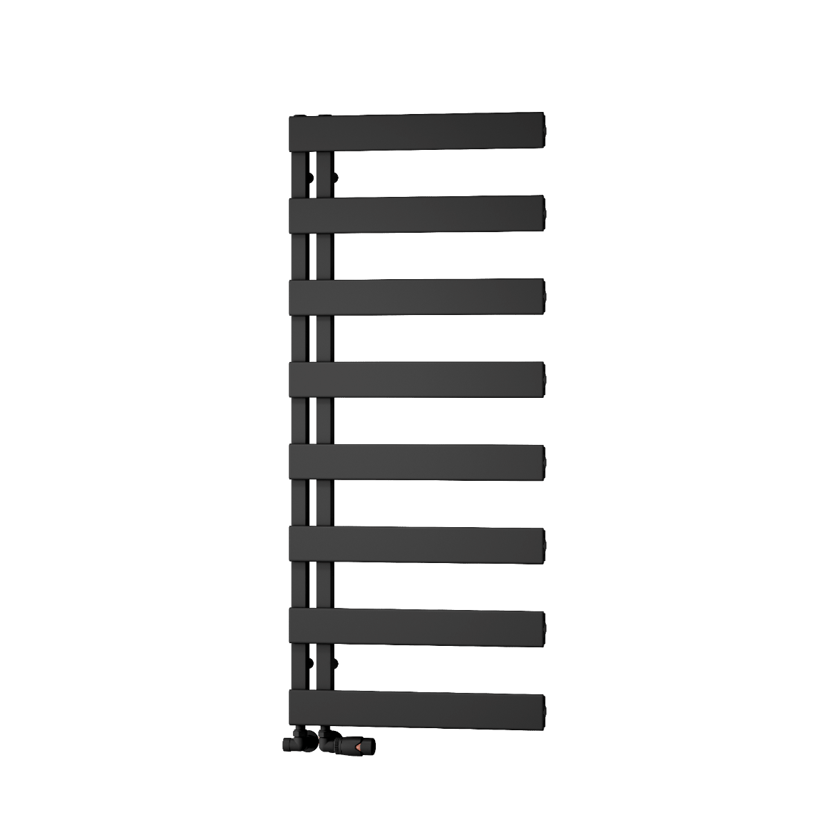 Reina Carpena Aluminium Ladder Towel Radiator in Black