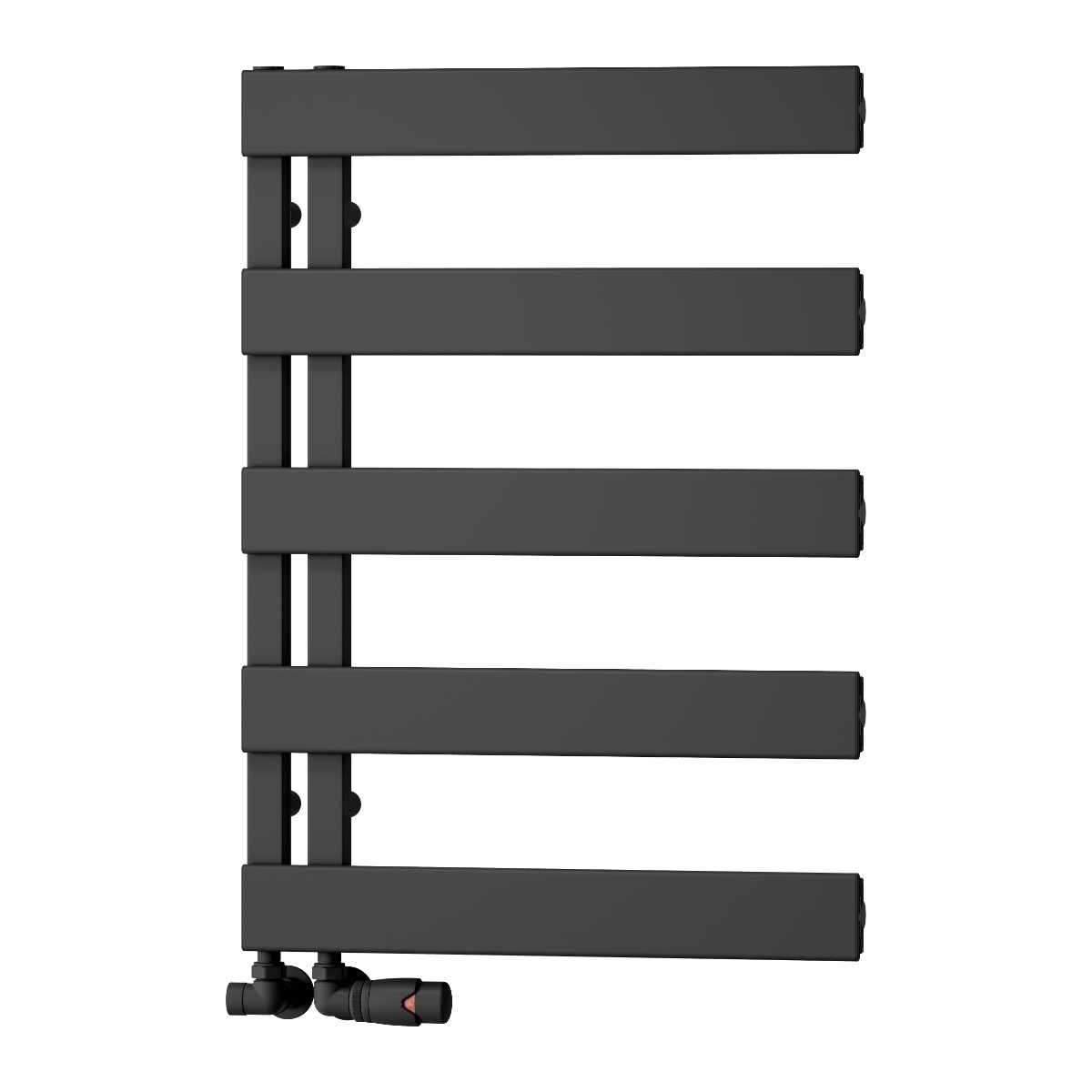 Reina Carpena Aluminium Ladder Towel Radiator in Black