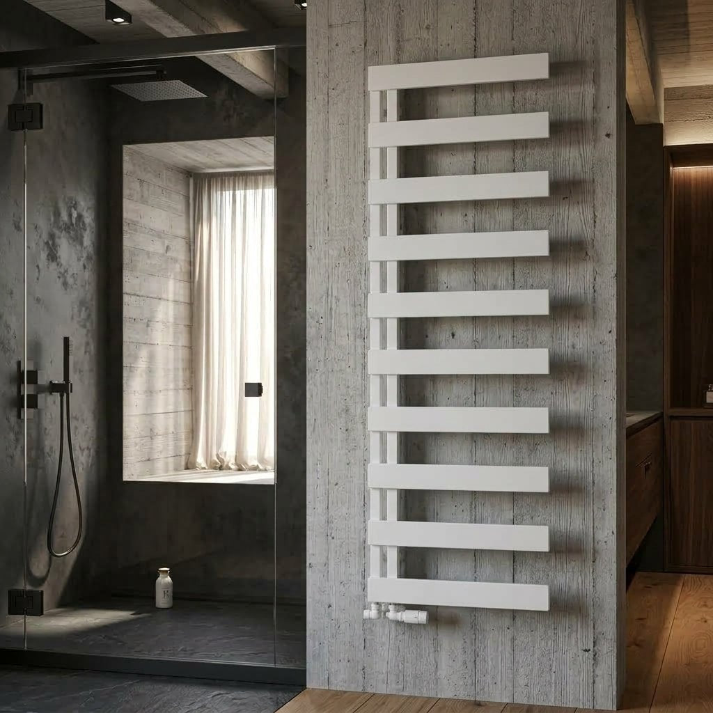 Reina Carpena Aluminium Ladder Towel Radiator in White