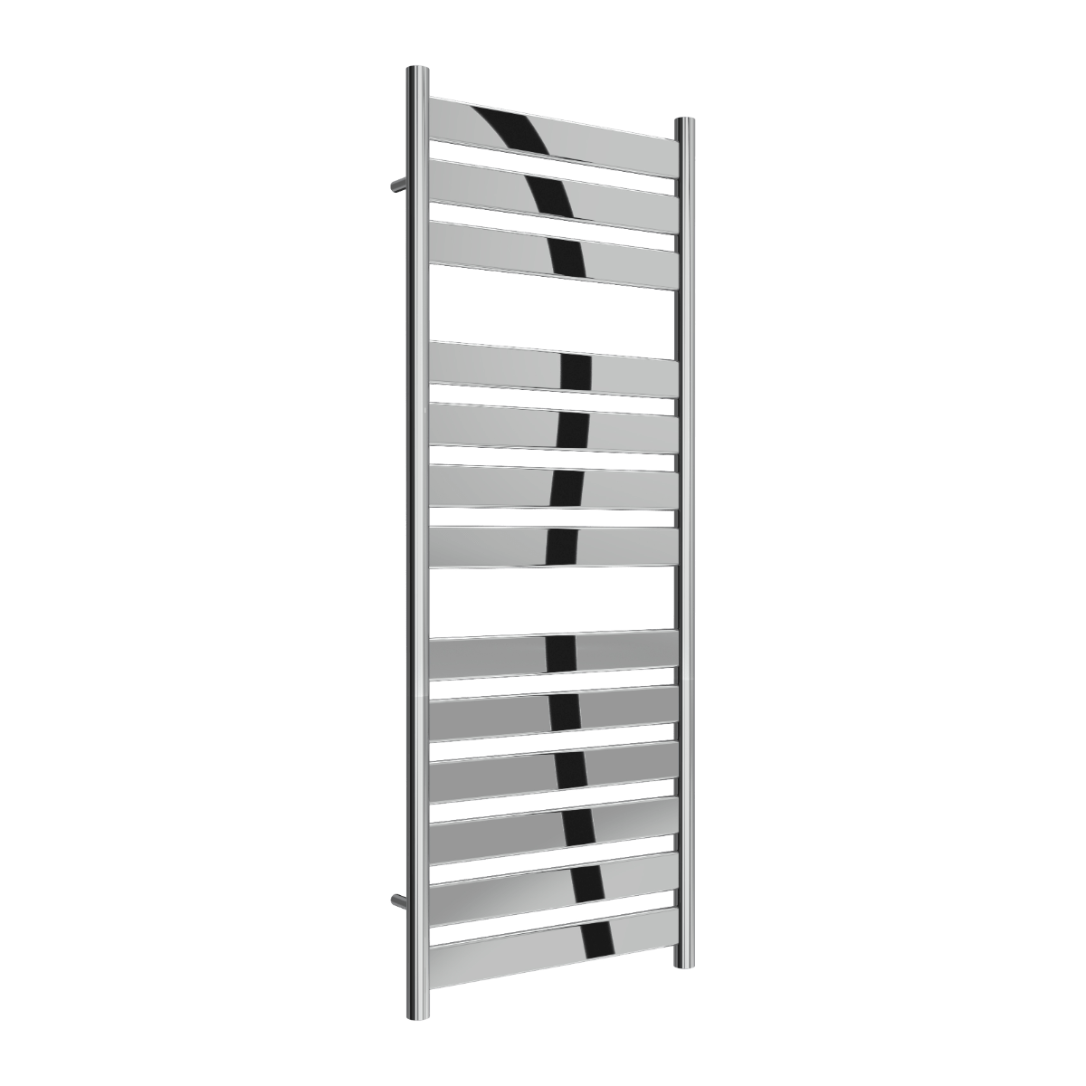 Reina Carpi Flat Panel Chrome Steel Bathroom Radiator in Chrome