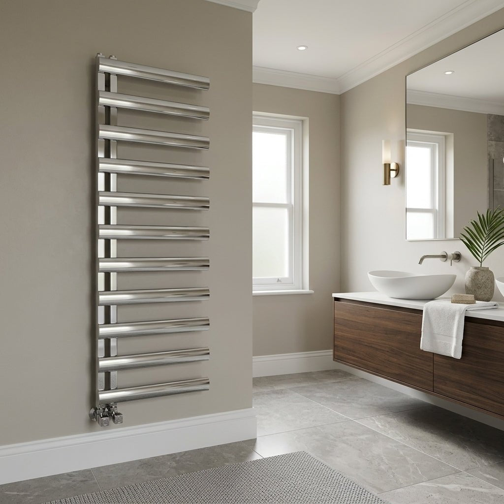 Reina Cavo Stainless Steel Designer Towel Radiator in 530H x 500W