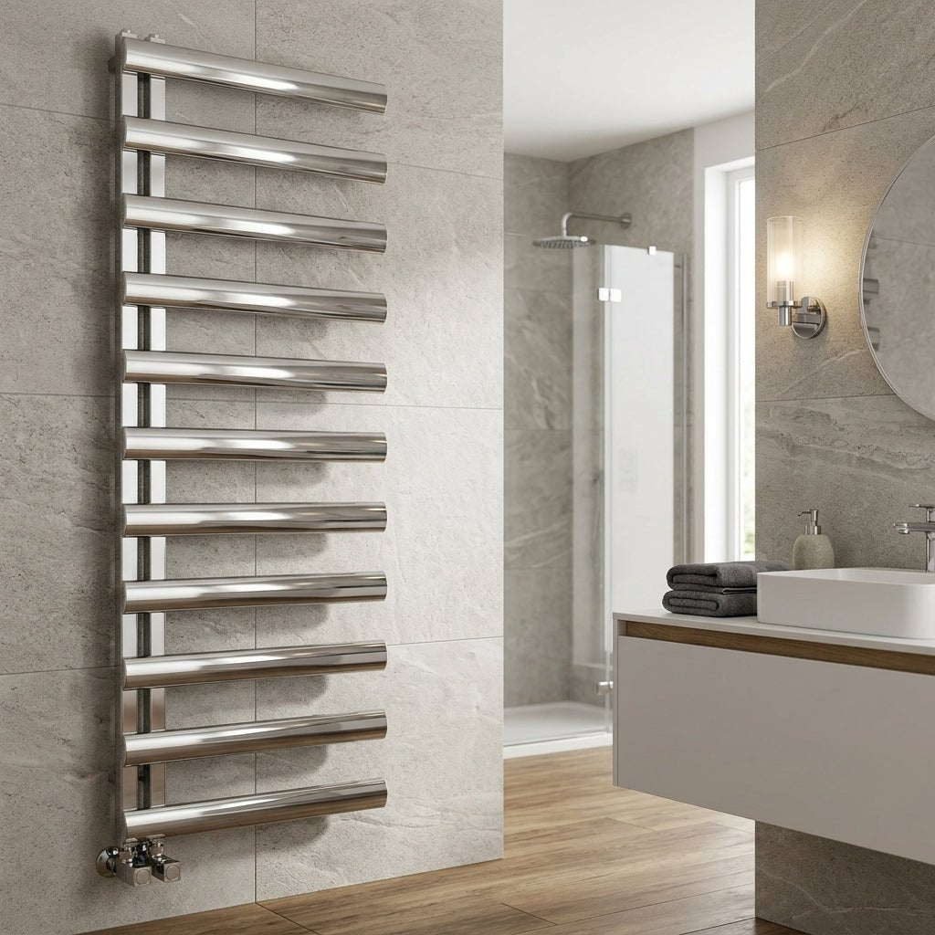 Reina Cavo Stainless Steel Designer Towel Radiator in 530H x 500W