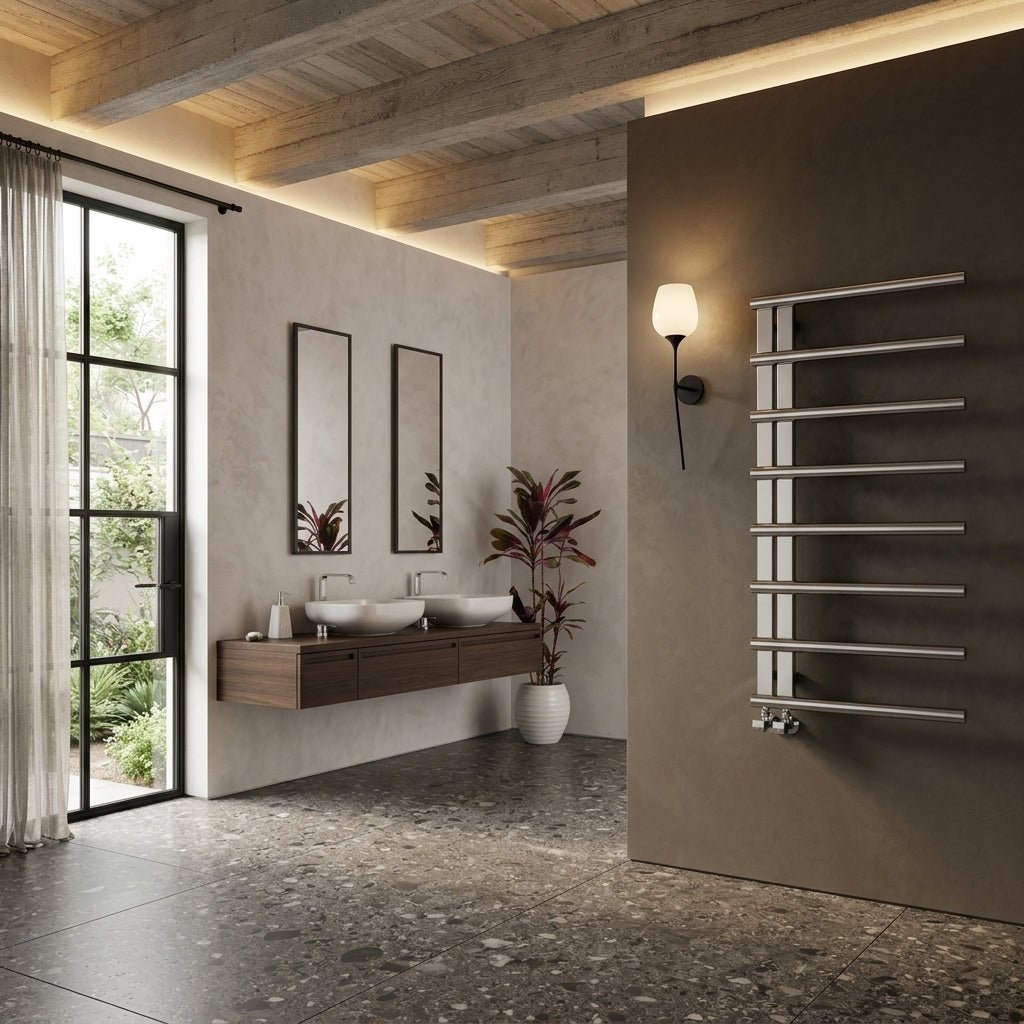Reina Celico Dry Electric Stainless Steel Towel Radiator in 1000H x 500W