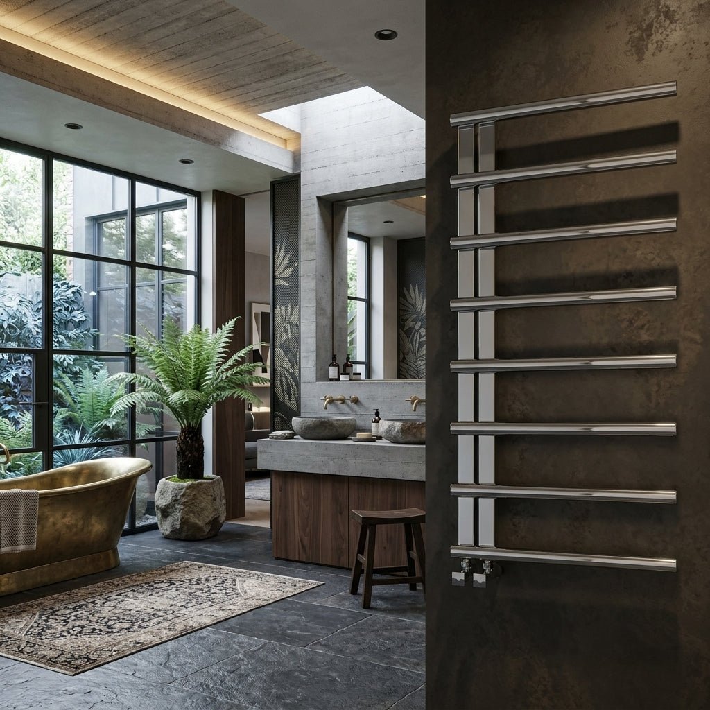 Reina Celico Dry Electric Stainless Steel Towel Radiator in 1000H x 500W