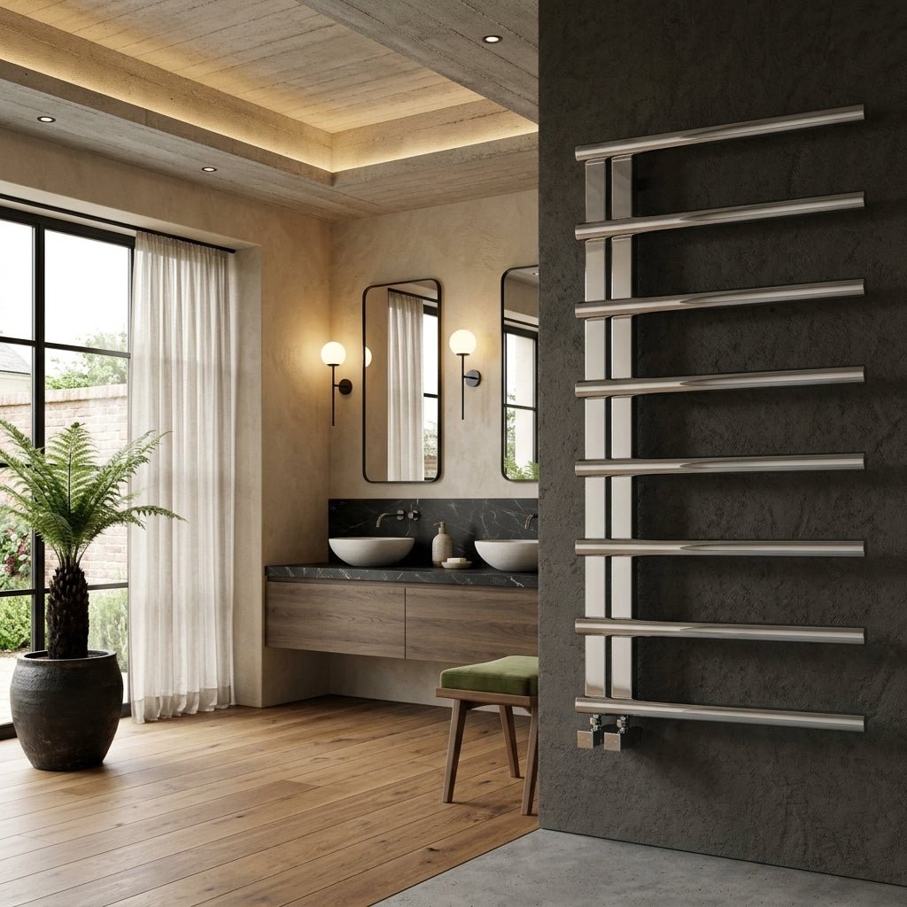 Reina Celico Dry Electric Stainless Steel Towel Radiator in 585H x 500W