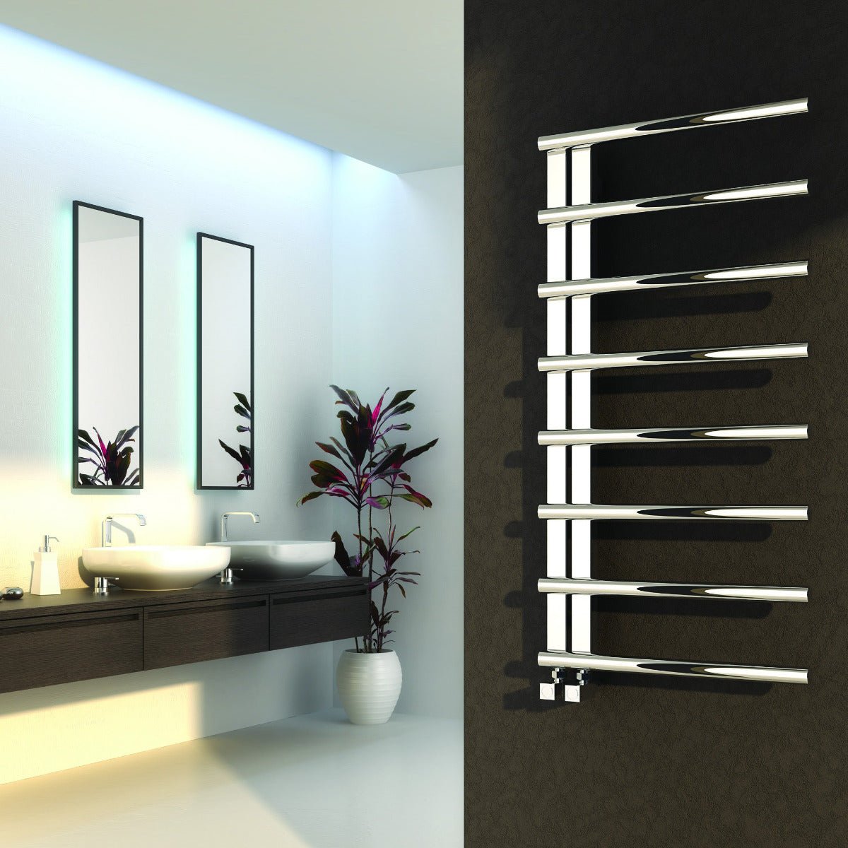 Reina Celico Dry Electric Stainless Steel Towel Radiator in 585H x 500W