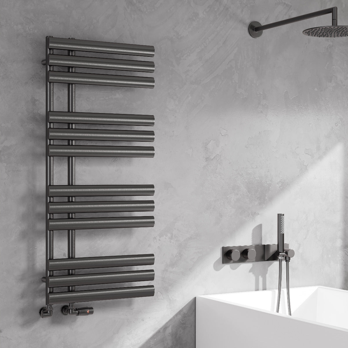 Reina Chisa Heated Steel Towel Rail in 1130H x 500W