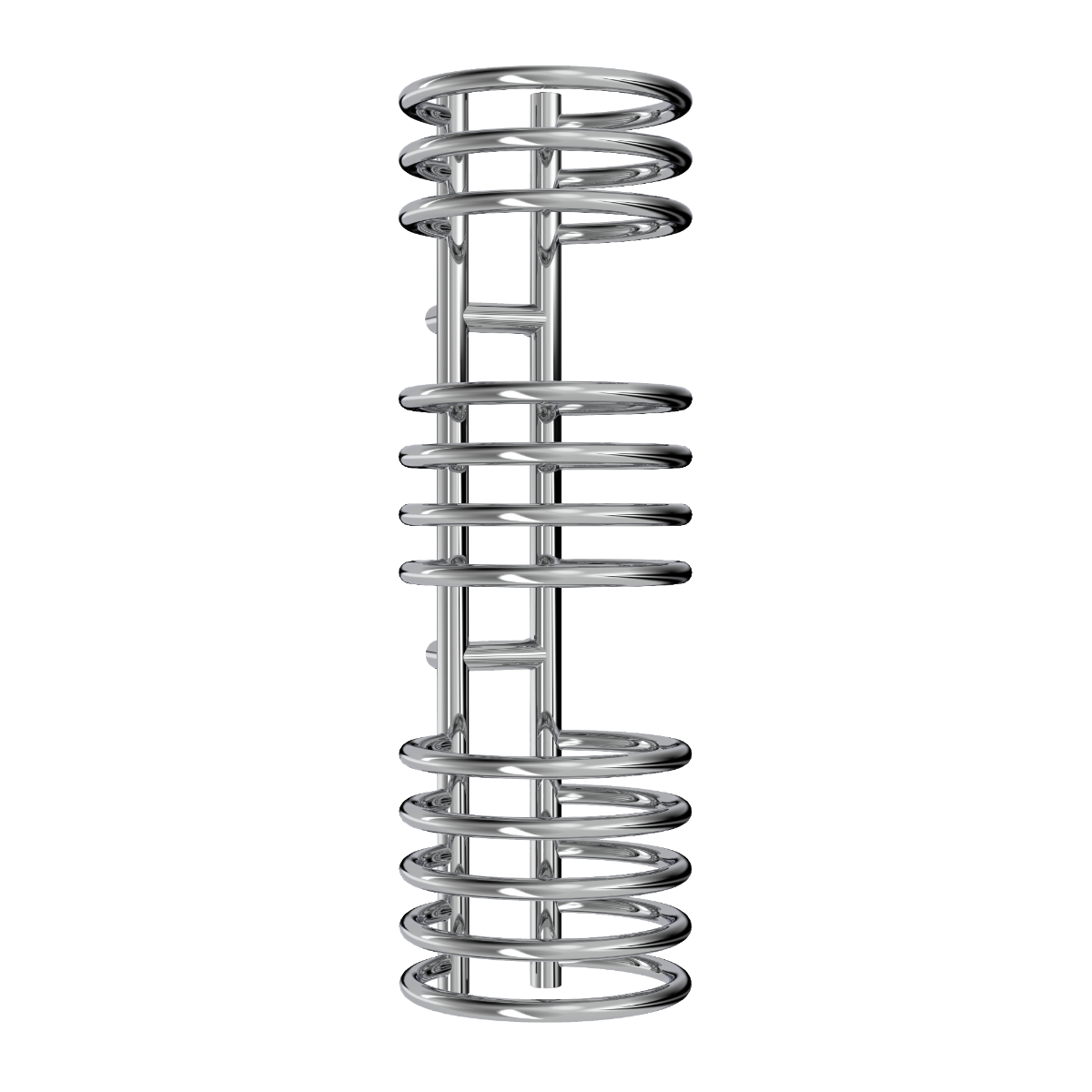 Reina Claro Spiral Chrome Steel Bathroom Radiator | 1 colour, 3 sizes