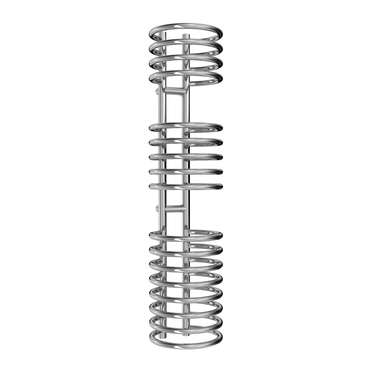 Reina Claro Spiral Chrome Steel Bathroom Radiator in 1200H x 300W