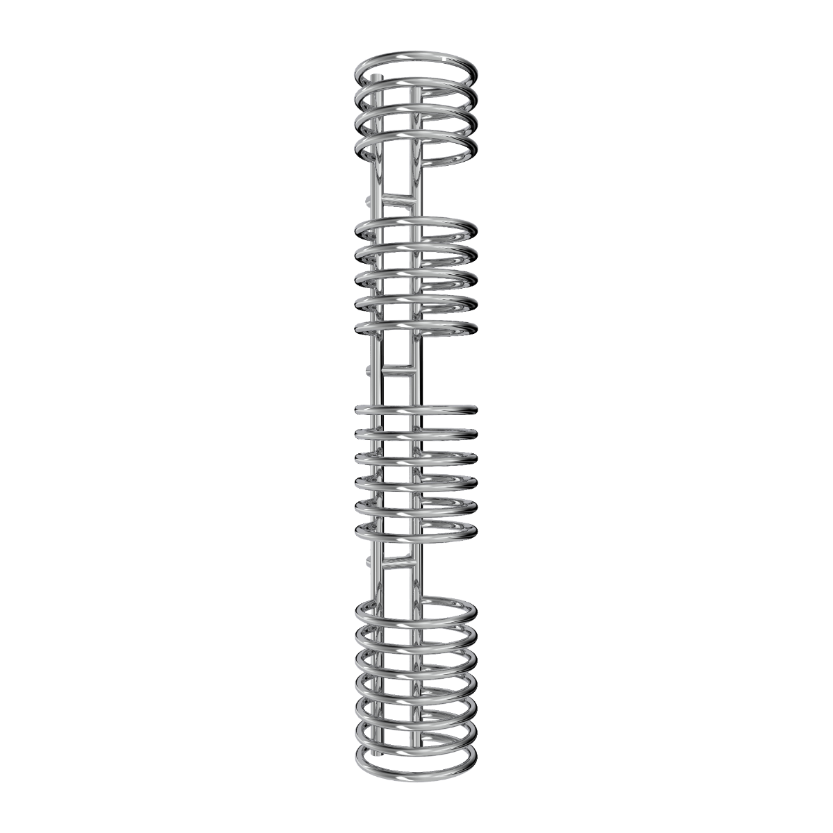 Reina Claro Spiral Chrome Steel Bathroom Radiator in 1600H x 300W