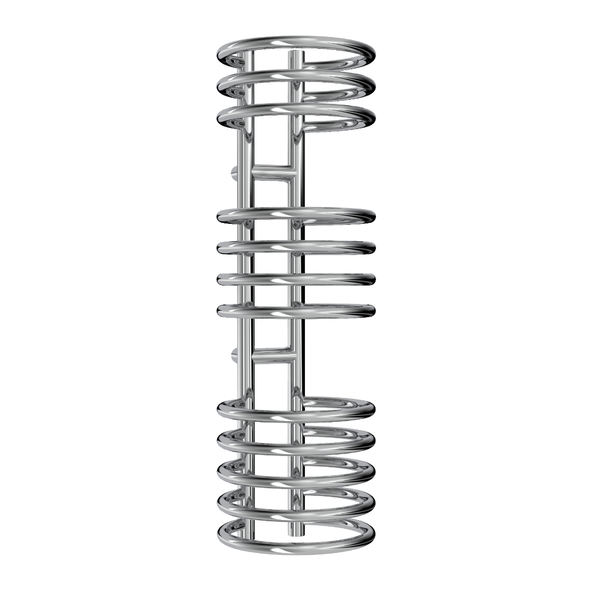 Reina Claro Spiral Chrome Steel Bathroom Radiator in 900H x 300W