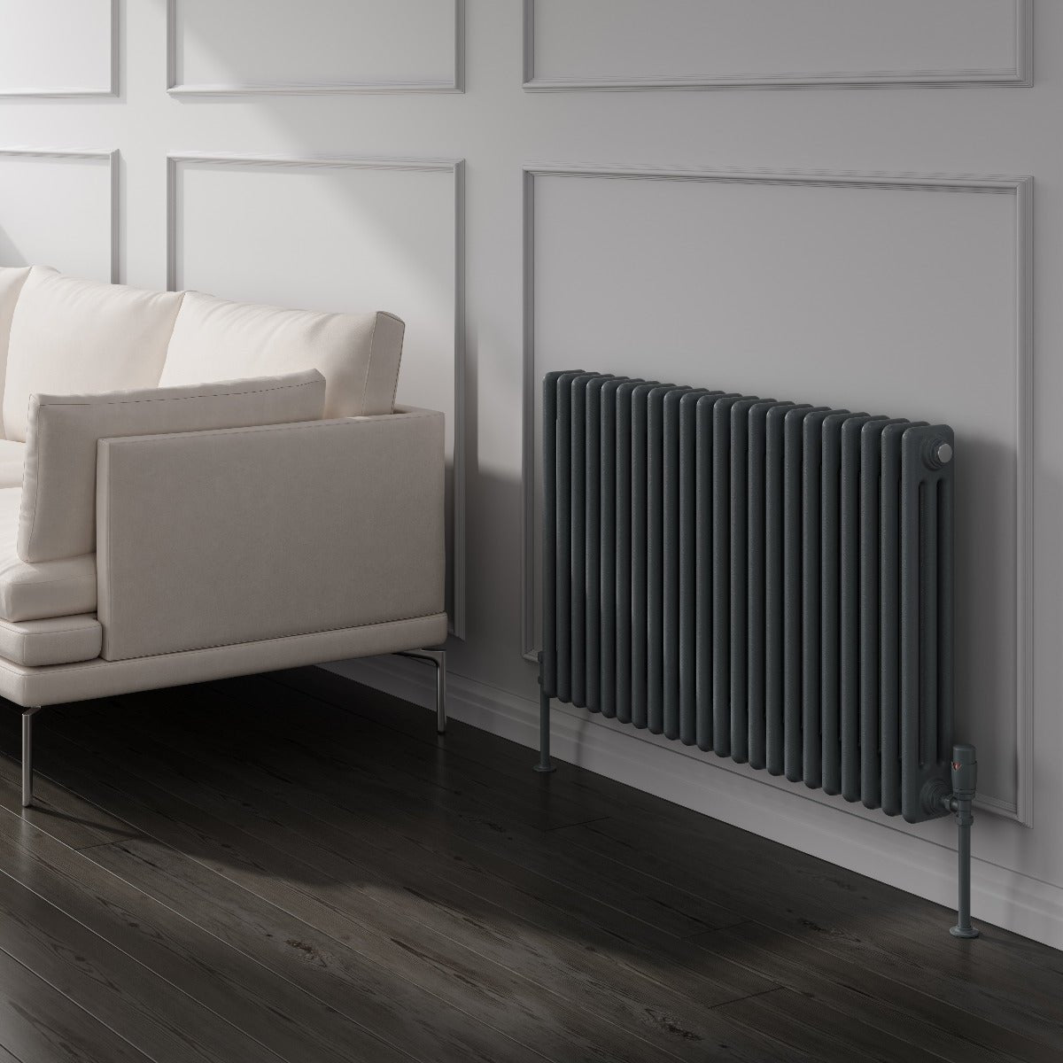 Reina Colona 2 Column Horizontal Radiator in Anthracite
