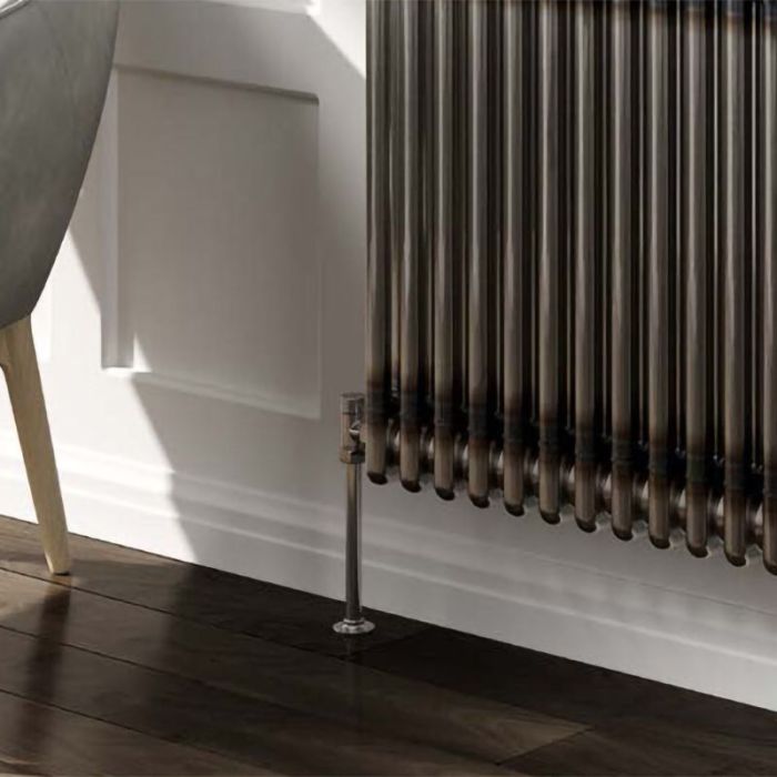Reina Colona 2 Column Horizontal Radiator in Raw Steel Lacquer
