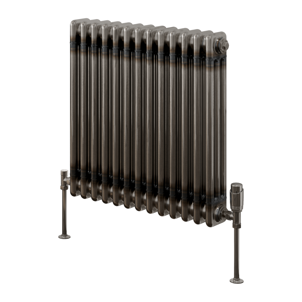 Reina Colona 3 Column Horizontal Steel Radiator in Raw Steel Lacquer