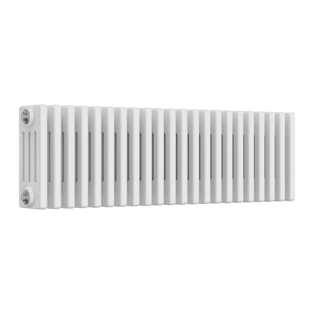 Reina Colona 4 Column Horizontal Steel Radiator in White in White
