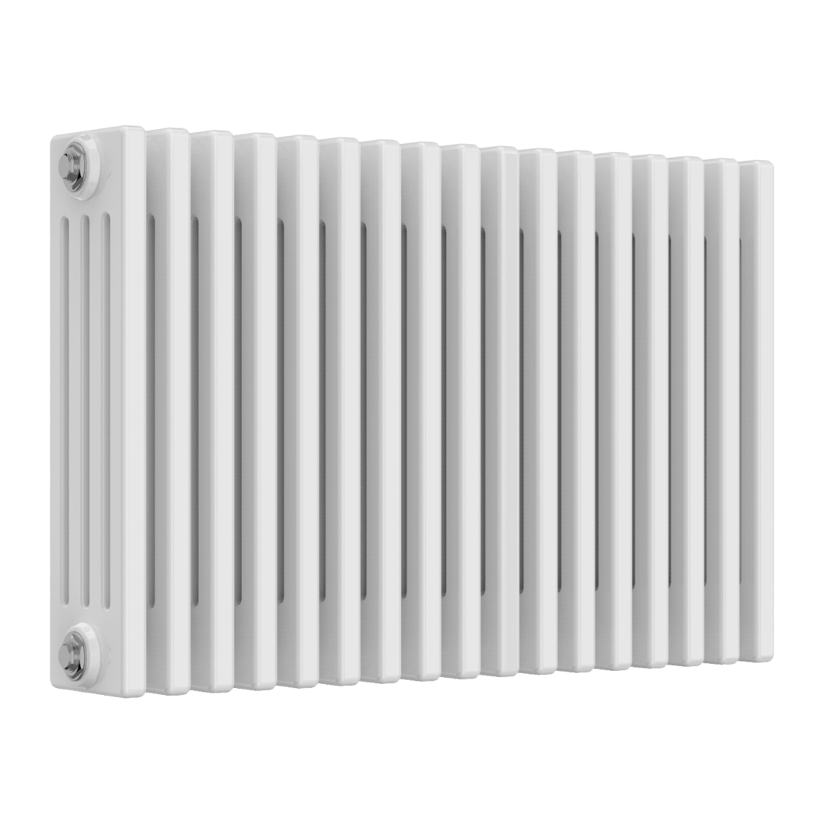 Reina Colona 4 Column Horizontal Steel Radiator in White in White